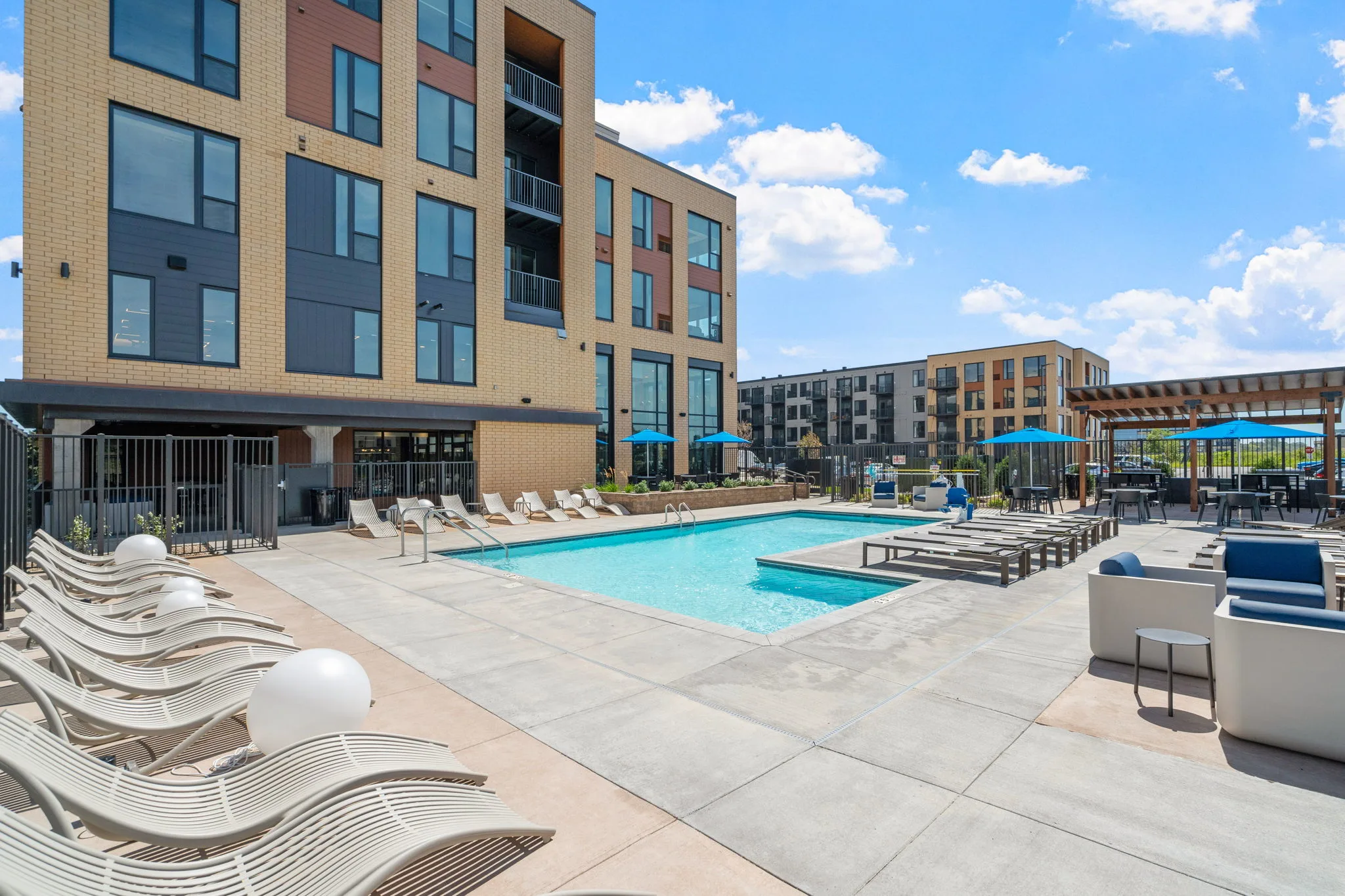 Townline Apartments outdoor pool.
